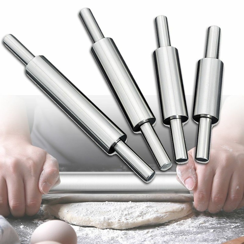 Stainless Rolling Pin Non-stick Pastry Dough Roller Baking Kitchen Tools gallery