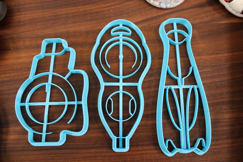 Scuba Diving Cookie Cutters, Set 1 - Depth Gauge, Scuba Fins, Scuba Goggles, gallery