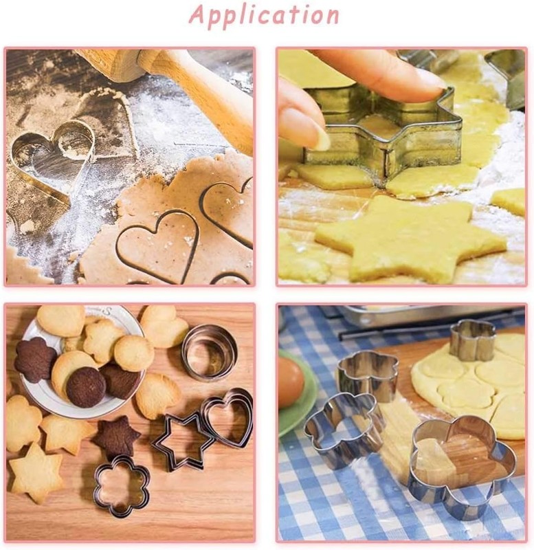 12PCS Shapes Cookie Cutters Baking Set Stainless Steel Kitchen Baking gallery