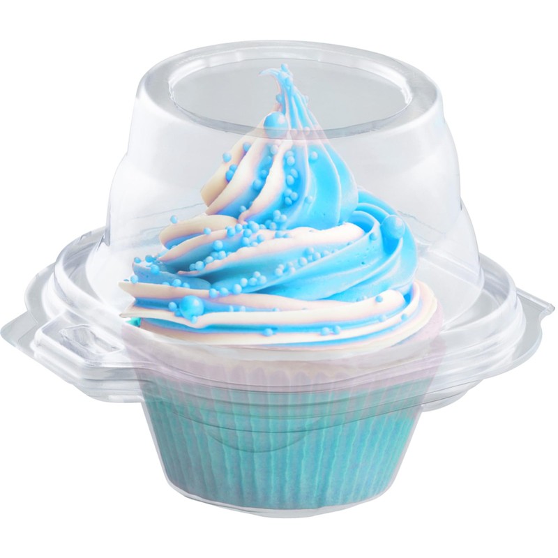 Individual Cupcake Containers (50 Pack) Clear Plastic Disposable Boxes / gallery
