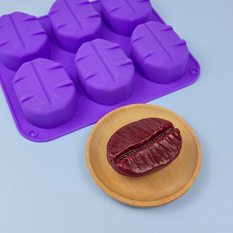 Cake Baking Molds Coffee Beans Shape Silicone Fondant Molds Wide Application gallery