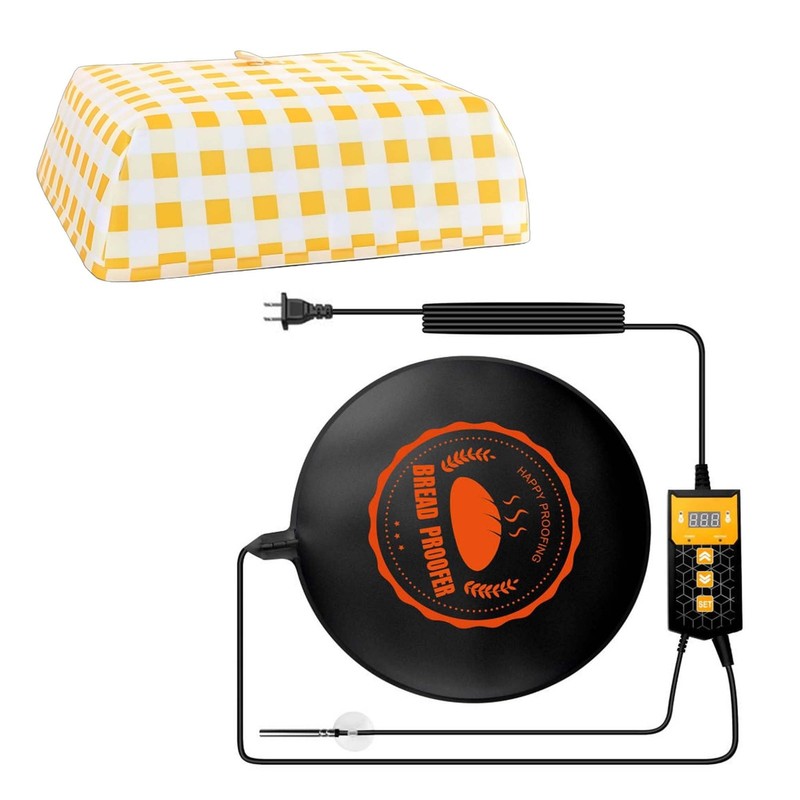 Bread Proofer Warming Mat,11.8″ Sourdough Starter 11.9″L x 11.9″W, Black