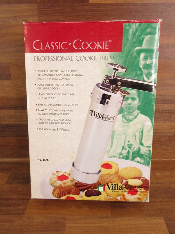 Villaware Classic Cookie Press Pro Spritz Holiday Christmas Baking Easy 5675 NEW gallery