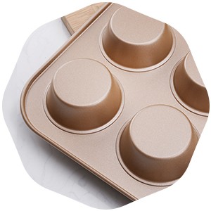 2 Packs Nonstick Round Muffin Baking Pan Tin, 6-Cup Muffin Tin, Cupcake Pans, gallery