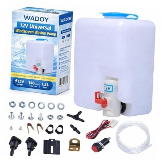 12V Universal Car Windshield Washer Pump System with Jet Button Switch 160186
