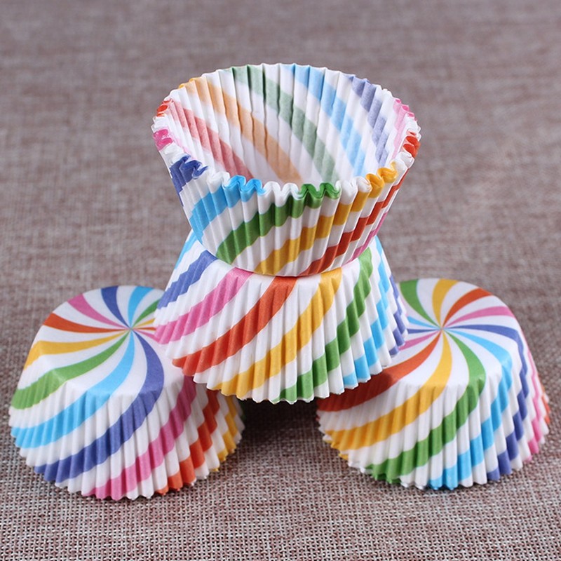 Cupcake Baking Paper Cups Muffin Cupcake Liners Colorful Rainbow Combo Dispos... gallery