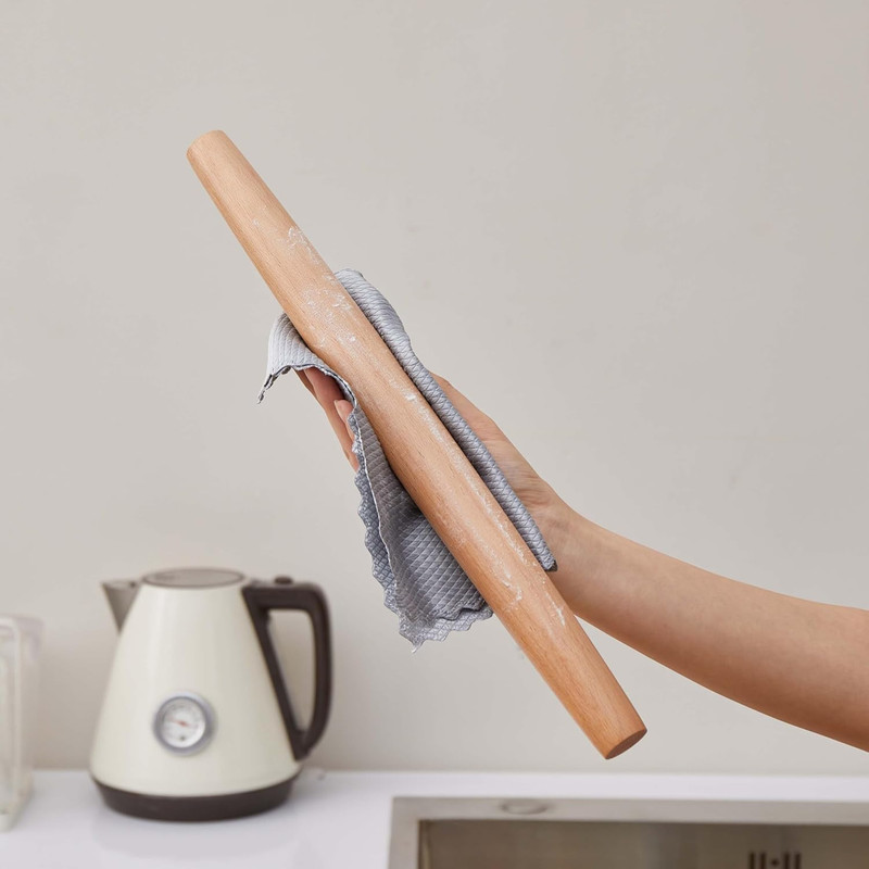French Rolling Pin for Dough - 16" Classic Wood Rolling Pins for Baking, Dough gallery