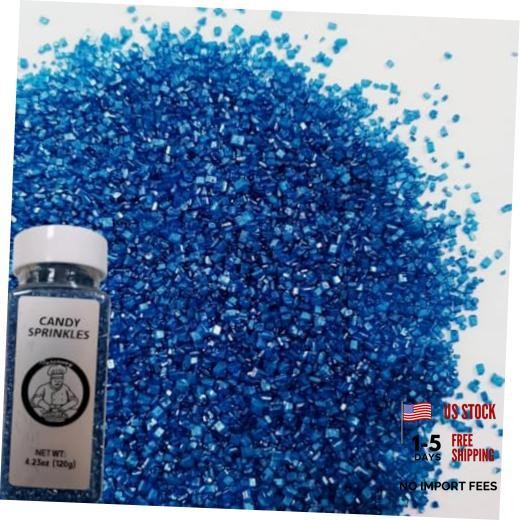 Edible Sanding Sugar Crystals for Baking 120g/4.23oz Patriotic RoyalBlue
