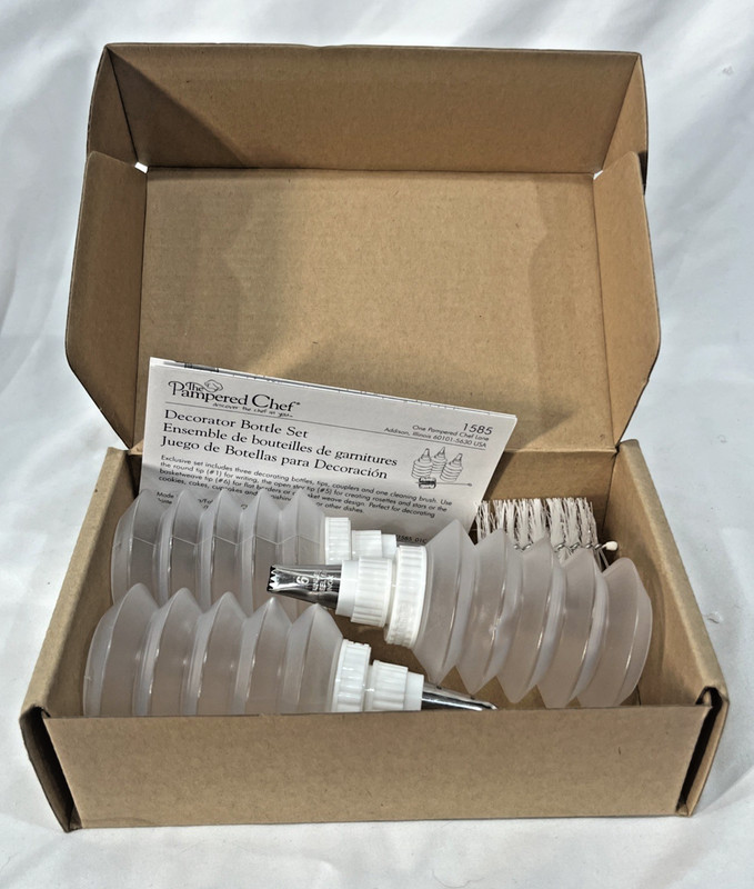 Pampered Chef Decorator Bottle Set of 3 #1585 NEW gallery