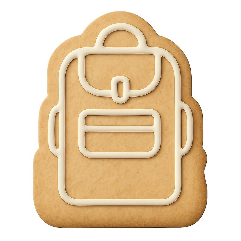 Backpack Adventure Cookie Cutter & Stamp, Fondant & Clay – 4×3.2