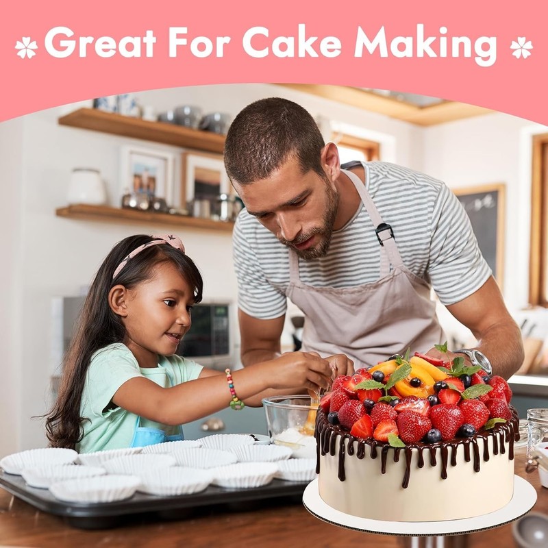 40 Pcs 9inch White Cake Boards,Cake Boards 9 inches Round,Food-Graded Corruga... gallery