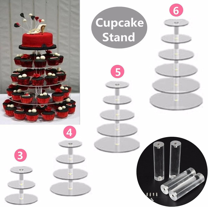 7-Tier Acrylic Cupcake Stand for Weddings and Events Display gallery