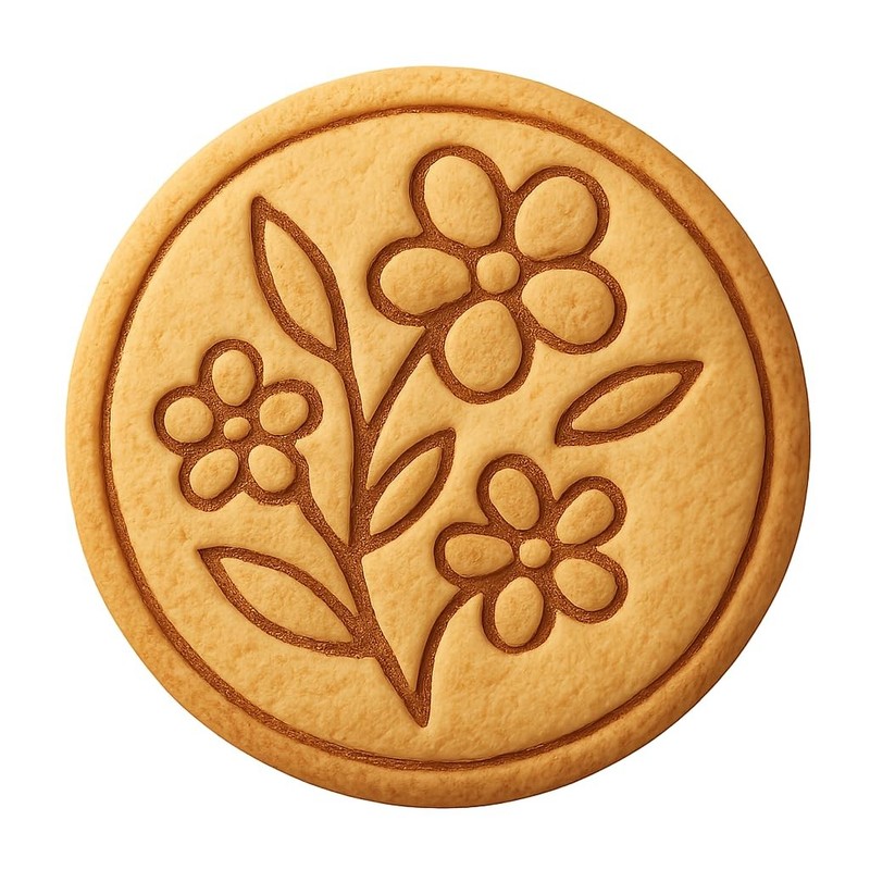 Floral Pattern Bubble Cookie Cutter & Stamp, Fondant & Clay – 4×4
