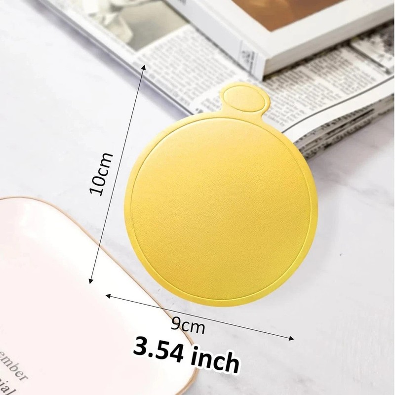 3.5 Inch Mini Cake Boards: 50Pcs Golden round Mousse Cupcake Base, Bases Para Po gallery