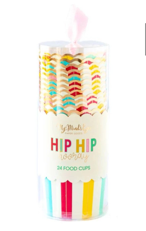 My Minds Eye Hip Hip Hooray 24 Food Cups 5oz B12
