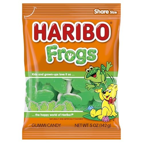 Haribo Gummi Candy, Frogs, 5 Ounce 5 Ounce (Pack of 1