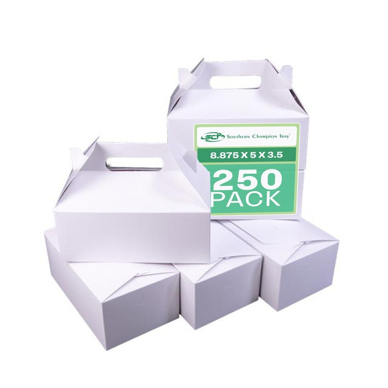 SCT 2701 Paperboard White Small Barn Style Carry Out Box, 5-lb Capacity, 8-7/…