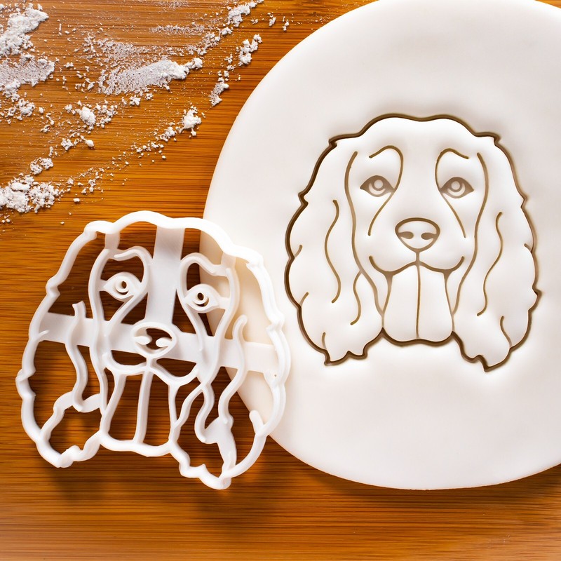 Working Cocker Spaniel Cookie Cutters Set - dog portrait treats animal shelter gallery