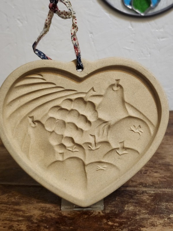 The Pampered Chef Heart of Plenty Cookie Mold Press Made in USA Vintage 1995