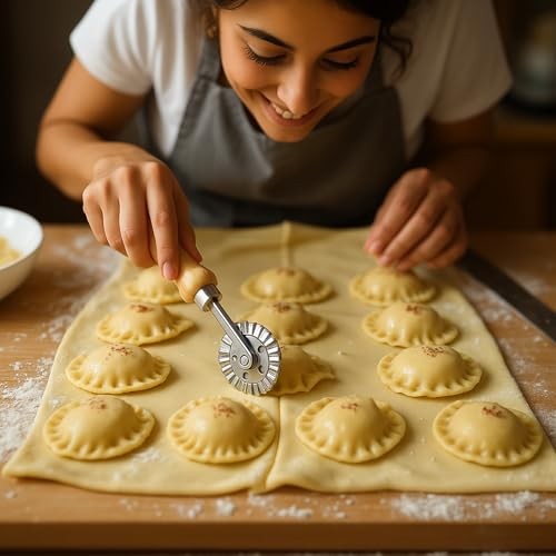 Pastry and Pasta Wheel 1.9 inch – Dough Crimper Ravioli Dumpling Pierogi gallery