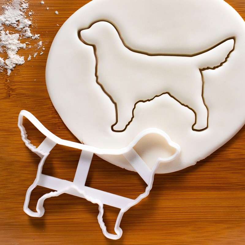 Golden Retriever outline Cookie Cutter – dog treats puppy woof pupcake Goldie