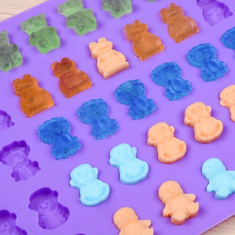 Silicone Candy Gummy Bear Molds - Chocolate Molds Including Bears, Frogs, Lio... gallery