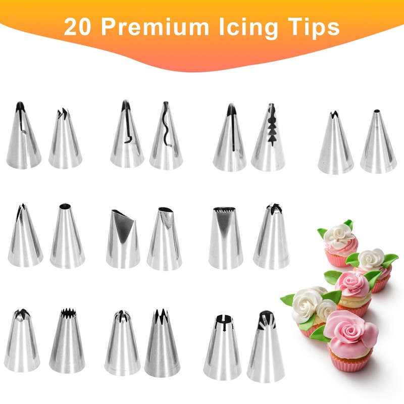 Cake Decorating Supplies Kit with 12" Aluminum Rotating Cake Turntable Stand gallery