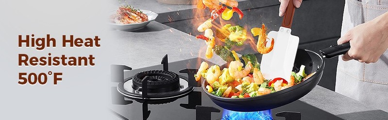 High Heat Resistant Silicone Spatulas, 13-1/2" mercial Spatula 500°F gallery
