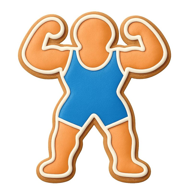 Bodybuilder Pose Cookie Cutter & Stamp, Fondant & Clay - 3x4 gallery