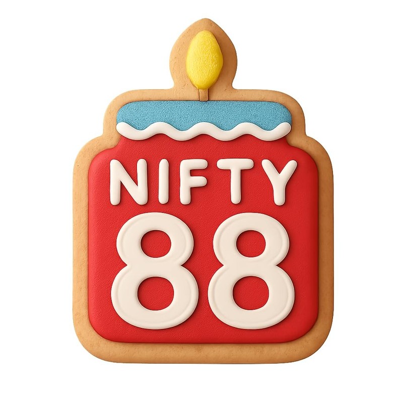 Italic Nifty 88 Cookie Cutter & Stamp, Fondant & Clay - 4x3.1" gallery