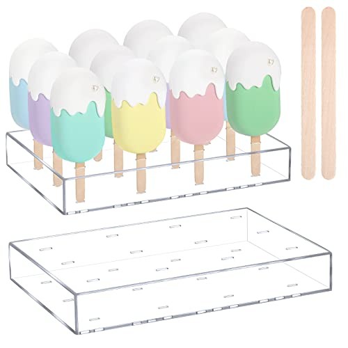 2 Pcs Cakesicle Stand Display Acrylic Cake Pop Stand Reusable Cake Pop Holder gallery