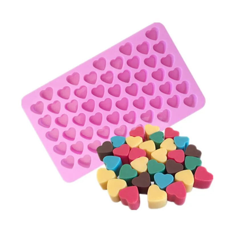 New 55 Small Heart Shaped Silicone Cake Mold Heart Chocolate Pastry Molds Baking gallery