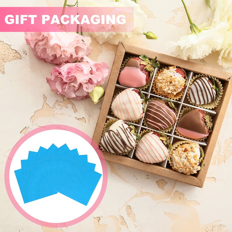 100 packs of leaf candy, 4.7x4.7 cm for chocolate, blue gallery