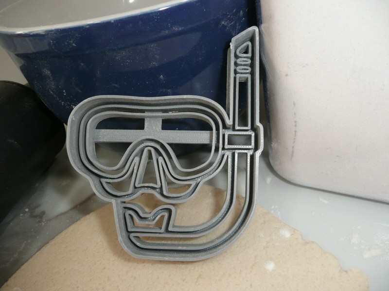 SNORKELING MASK FLIPPERS REEF FISH SET OF 4 COOKIE CUTTERS MADE IN USA PR1978 gallery