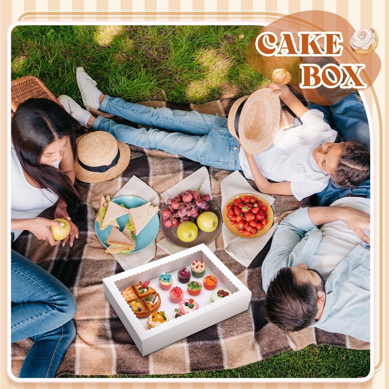 Sinload 10 Pcs 19x14x4 Inch Half Sheet Cake Boxes 5pcs Large Rectangle Bakery gallery
