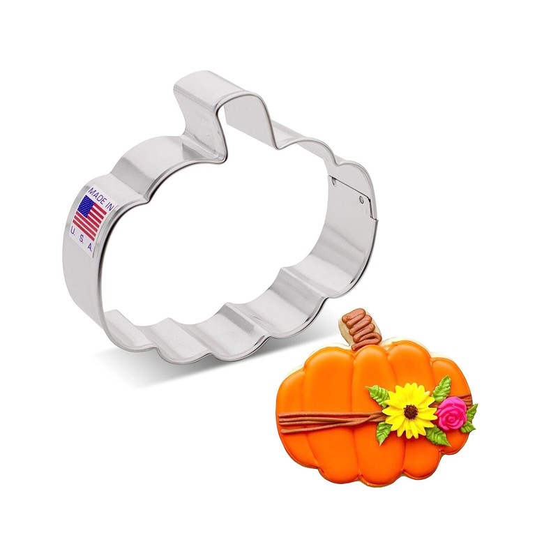 PUMPKIN GOURD Metal Cookie Cutter, by Ann Clark Cookie Cutters, 3.4″ x 3″