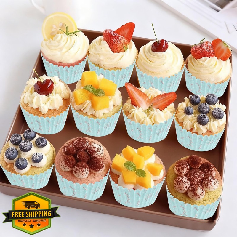 Kiopdse Cupcake Liners 30th Blue 100pc gallery