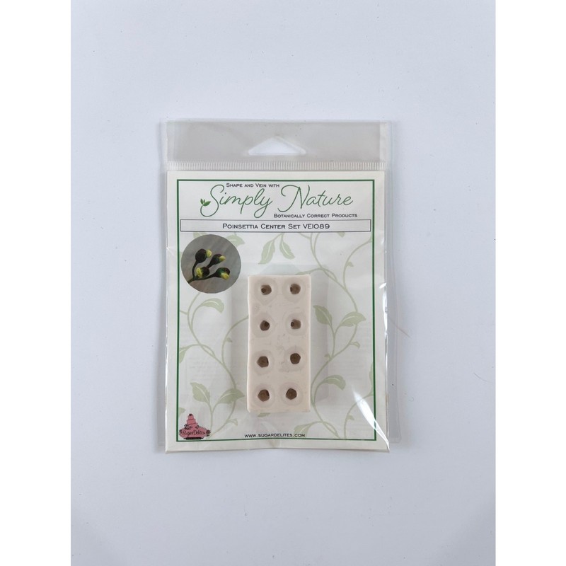 Simply Nature Poinsettia Center Veiner Mold VE1089 Sugar Flower Fondant Tool