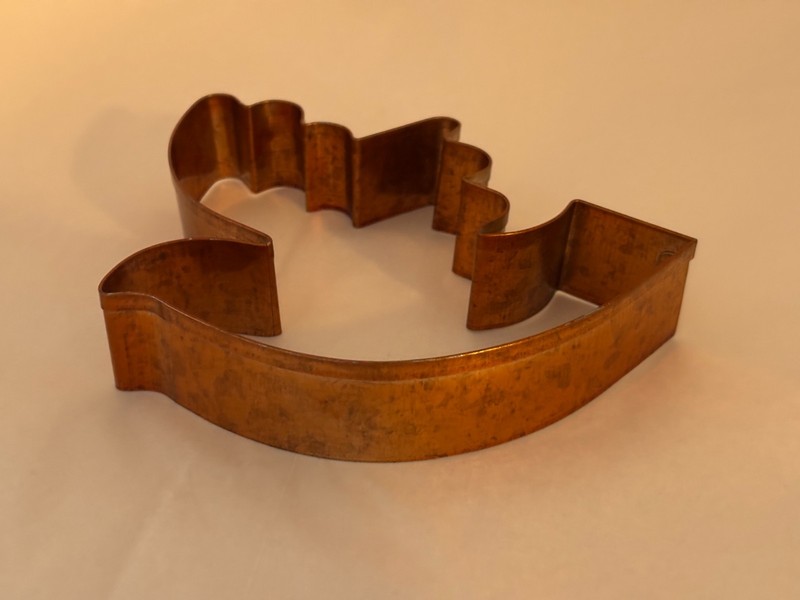 Set of 2 Copper Tone Christmas Holiday DOVE Cookie Cutters - 5 1/8" X 4 1/4" gallery