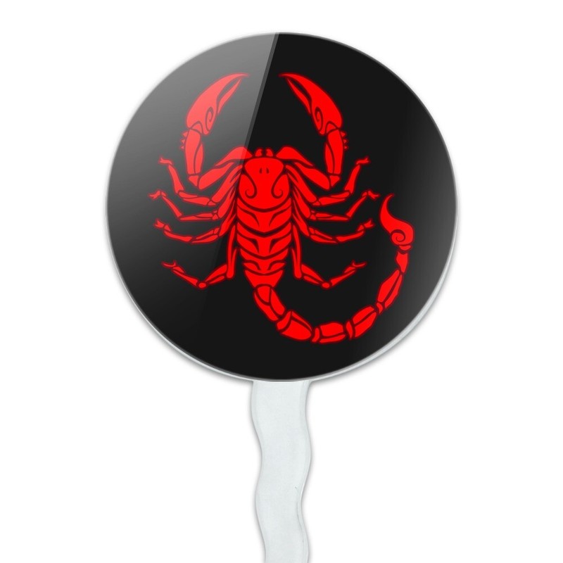 Red Tribal Scorpion Cupcake Picks Toppers Decoration Set of 6 gallery