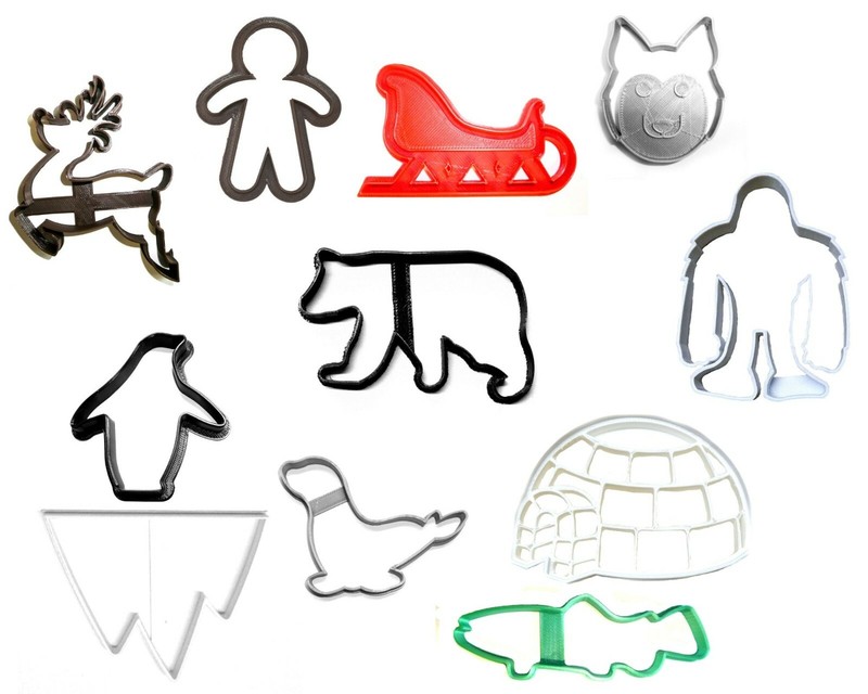 POLAR ADVENTURES ARCTIC LIFE FUN SET OF 11 COOKIE CUTTERS USA PR1400