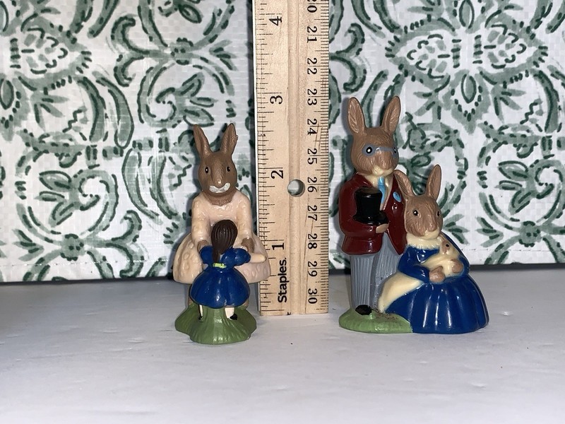 Wilton Rabbit Cake Toppers Vintage 1974 Easter Bunny Family Figurines gallery