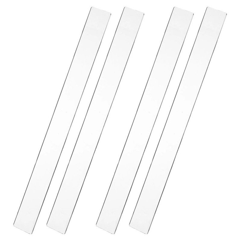 Acrylic Baking Ruler Professional Bakers Cooking 2 Pairs 11.6x1.2x0.2in gallery