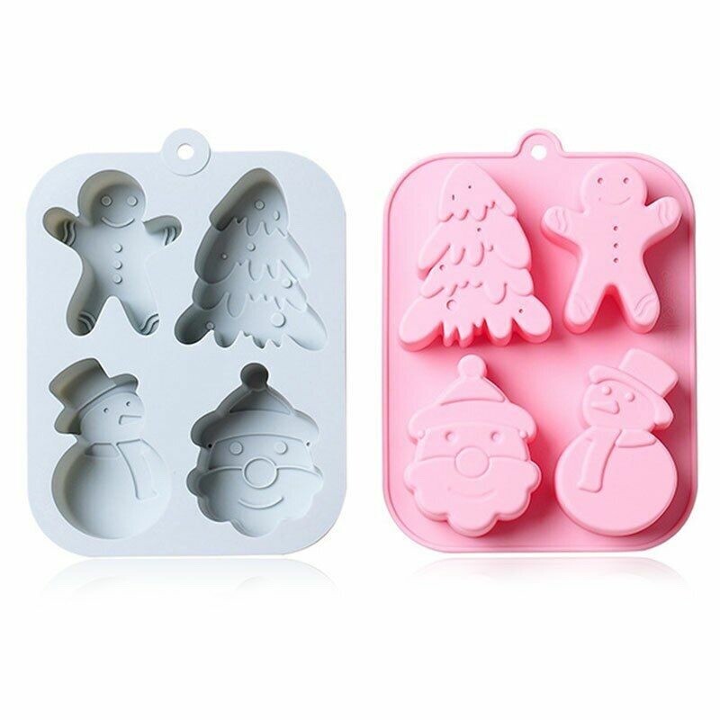 CHRISTMAS VARIETY MOLD – Santa, Snowman, Gingerbread, Pine Tree Chocolate Mold,