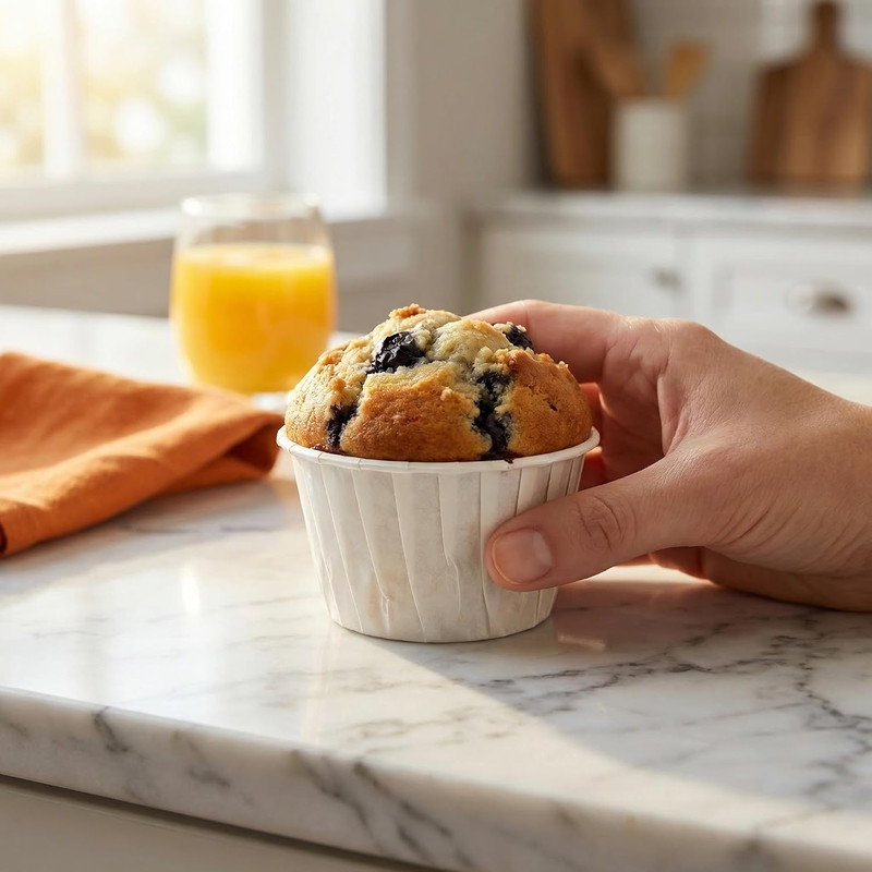 500 Pcs Paper Dessert Cups, 3.5 Oz Cupcake Baking Liners, Parchment Muffin Liner gallery