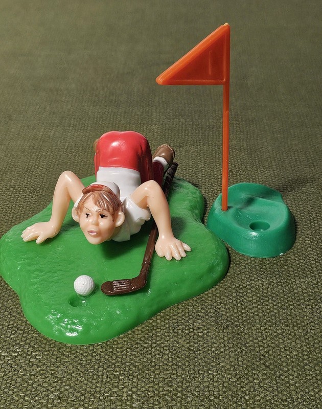 Whimsical Golfer Cake Topper Vintage1978 Wilton #1306-5158 5”Lx4”Wx2”H Funny