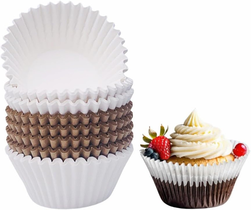 200Pcs White Standard Cupcake Liners for Baking Cup, No Smell, Grease-Proof Muff gallery