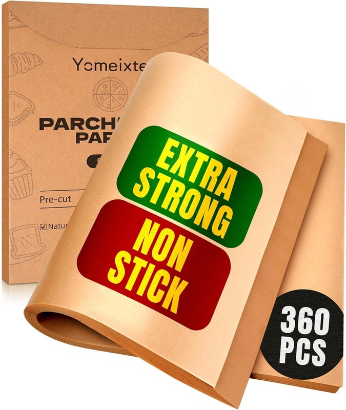 360 Parchment Paper Sheets 12×16 Inch | Natural Brown Precut Unbleached