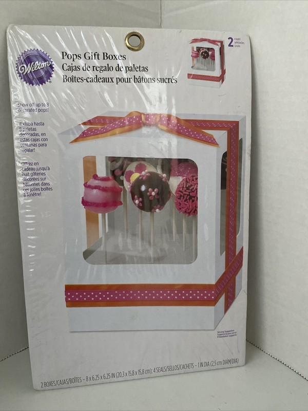 Wilton Method Classes POPS GIFT BOXES 2 Count Show Off Up To 8 Decorated Pops