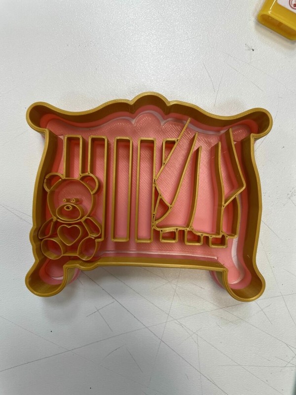 cradle with bear bear cookie cutter cookie cutter